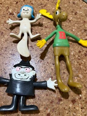 Rocky & Bullwinkle Bendable Toy Lot